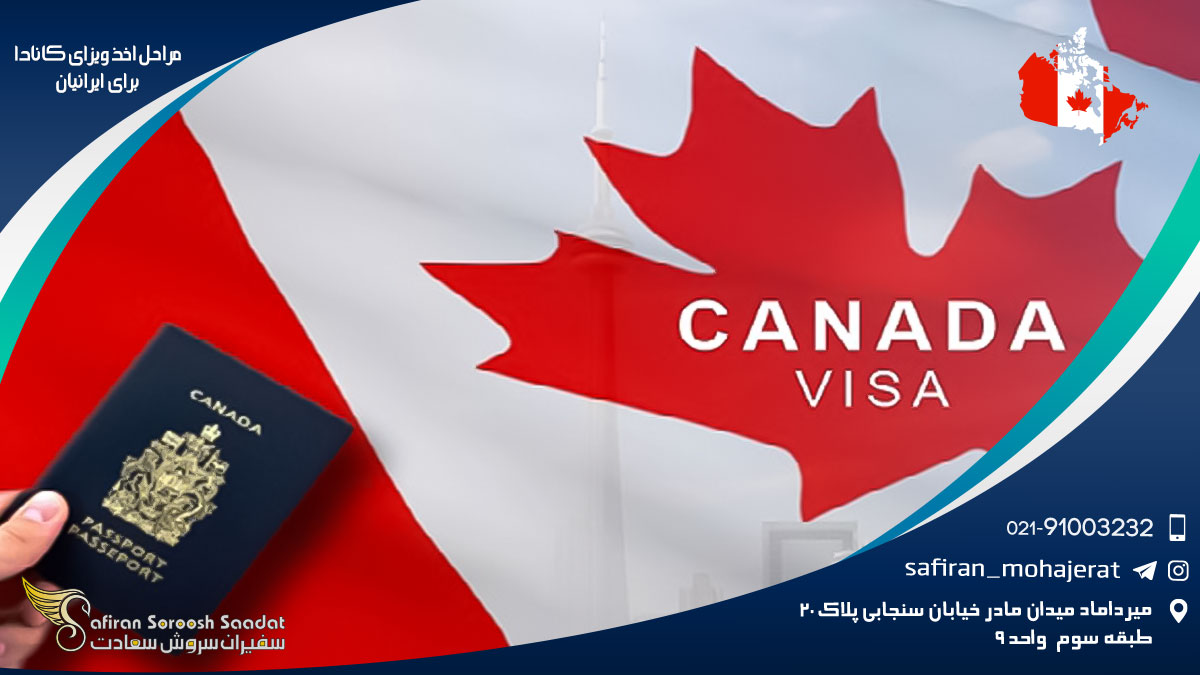 مراحل اخذ ویزای کانادا برای ایرانیان